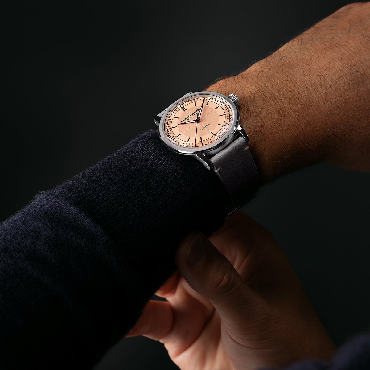 Raymond Weil Millesime Men's Automatic Salmon Sector Dial Watch