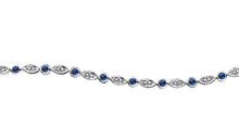 Load image into Gallery viewer, Bracelet 10kt White Gold - Diamond & Sapphire | DX532WSA