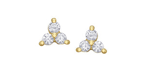 Earrings - 10Kt yellow gold - Diamond | DX903Y10