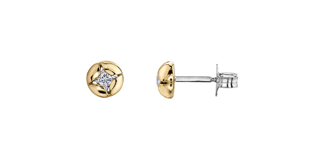 Stud Earrings 10kt Yellow Gold - Canadian Diamonds | AM581YW08