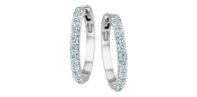 Charger l'image dans la galerie, Hoop Earrings - 14kt White Gold - 1.50ct Lab Grown Diamonds