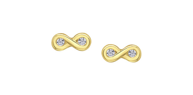 Earrings 10Kt Yellow gold  - Diamond | DD8162Y