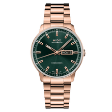 Load image into Gallery viewer, Mido Commander Datoday Rose Gold PVD - Green - 40mm | M0214303309100