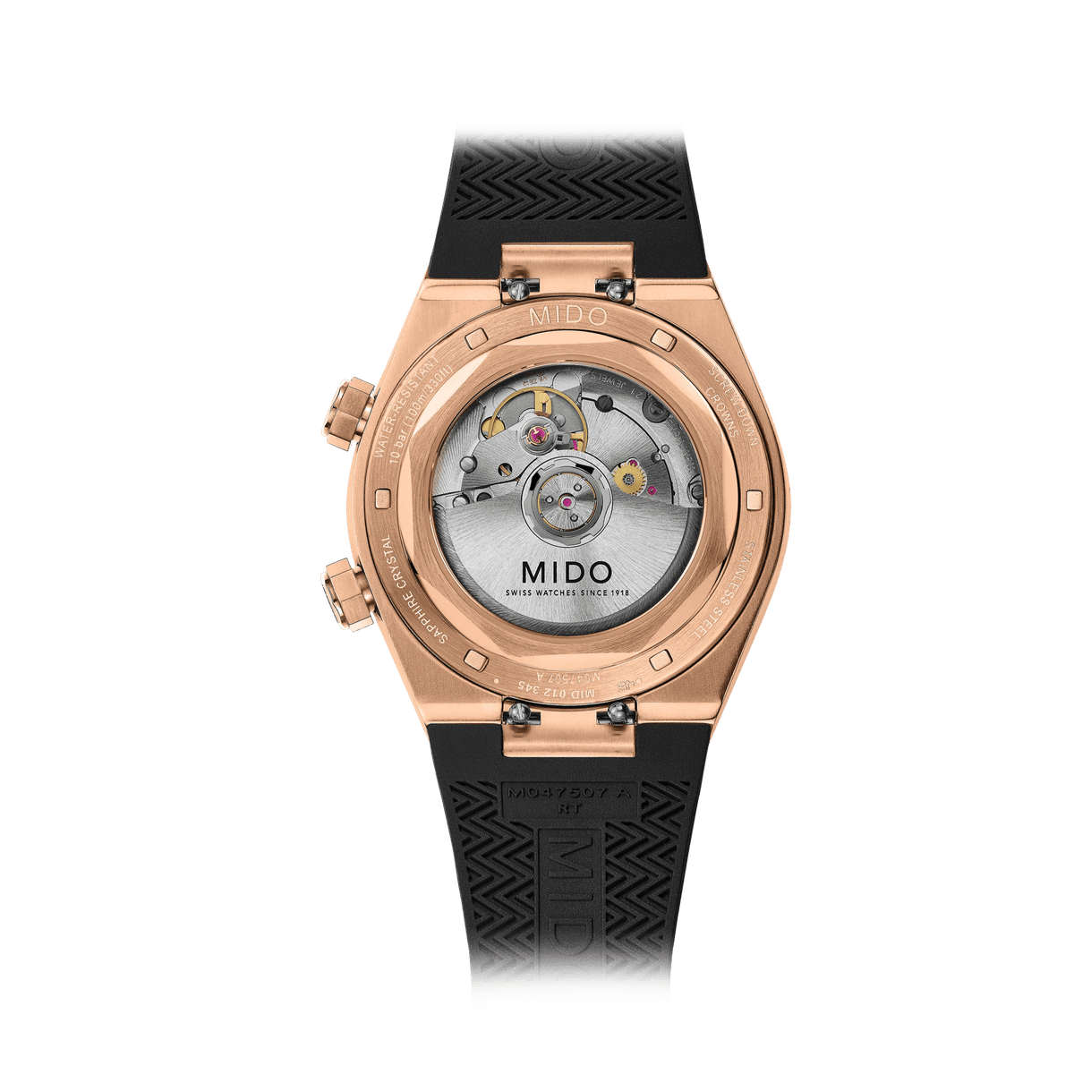 Mido Multifort 8 Two Crowns - Black - 38.40 x 40 mm