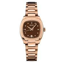 Charger l'image dans la galerie, Mido Multifort TV 28 Quartz - Brown - Full rose-gold-coloured PVD - 27.6X28mm | M0491103329600