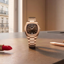 Charger l'image dans la galerie, Mido Multifort TV 28 Quartz - Brown - Full rose-gold-coloured PVD - 27.6X28mm | M0491103329600