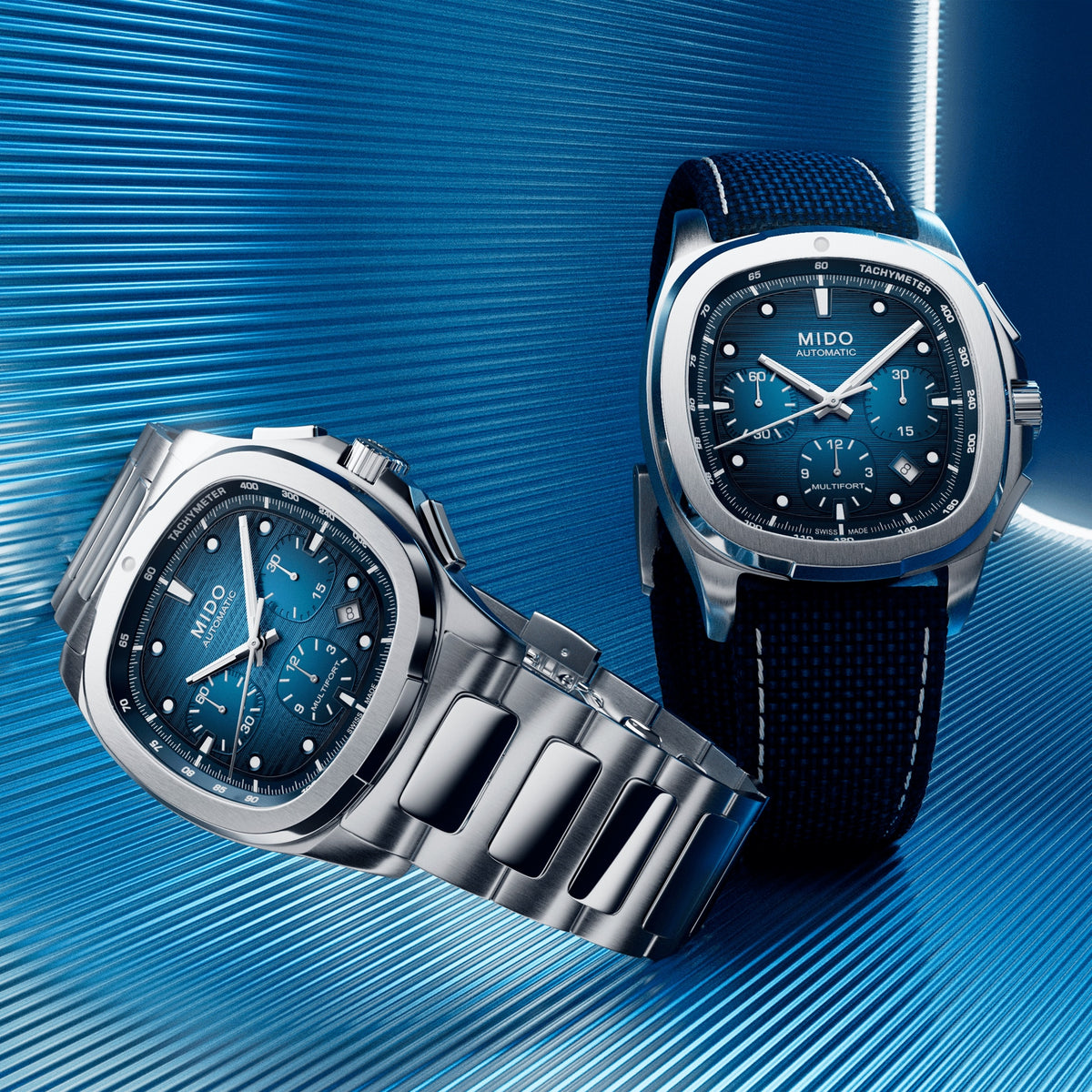 マルコ Mido Multifort TV Chronograph - Blue - 41.2 x 42mm