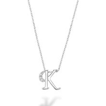 Charger l'image dans la galerie, Mini Diamond Initial - 10Kt White Gold - A to Z