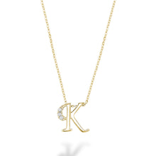 Charger l'image dans la galerie, Mini Diamond Initial - 10Kt Yellow Gold - A to Z