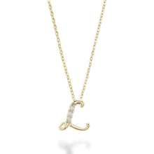 Charger l'image dans la galerie, Mini Diamond Initial - 10Kt Yellow Gold - A to Z
