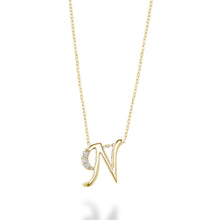 Charger l'image dans la galerie, Mini Diamond Initial - 10Kt Yellow Gold - A to Z