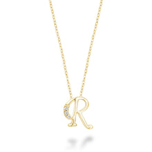 Charger l'image dans la galerie, Mini Diamond Initial - 10Kt Yellow Gold - A to Z