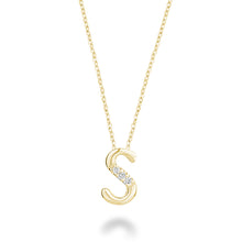 Charger l'image dans la galerie, Mini Diamond Initial - 10Kt Yellow Gold - A to Z