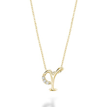 Charger l'image dans la galerie, Mini Diamond Initial - 10Kt Yellow Gold - A to Z
