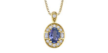 Load image into Gallery viewer, Pendant and Chain 10Kt Yellow Gold - Tanzanite, white Sapphire &amp; Diamonds | DD8180YTZ
