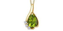 Load image into Gallery viewer, Pendant and Chain - Diamond & Peridot - 10kt Gold | DD8279YPER