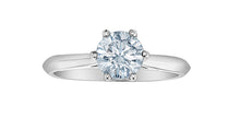 Charger l'image dans la galerie, Ring - Round cut Laboratory Grown Diamond - 14KT White Gold | 1.02ct round cut LGD