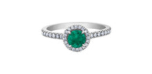 Charger l'image dans la galerie, Ring - Diamonds & Emerald - 10kt White Gold | DX899WEM