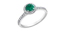 Charger l'image dans la galerie, Ring - Diamonds & Emerald - 10kt White Gold | DX899WEM