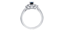 Load image into Gallery viewer, Sapphire and diamonds ring 14kt white gold | ML873WSA
