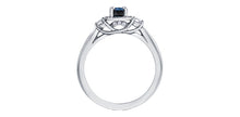 Load image into Gallery viewer, Sapphire and diamonds ring 14kt white gold | ML873WSA