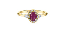 Charger l'image dans la galerie, Ruby and diamonds ring 14kt yellow gold | ML873YRU