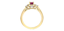 Charger l'image dans la galerie, Ruby and diamonds ring 14kt yellow gold | ML873YRU