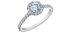 Charger l'image dans la galerie, Solitaire Ring - 14kt White Gold - 0.50ct  Lab Grown Diamonds Round Brilliant Cut Center