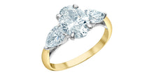 Load image into Gallery viewer, Solitaire Ring 14kt Yellow/White Gold - Lab Grown Diamonds Oval cut 2.01ct VS1-E | LD152YW300