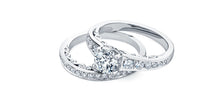 Load image into Gallery viewer, Ring - Natural Round Cut  Maple leaf diamonds - 18KT White Gold | R3367WG/75-18