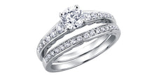 Load image into Gallery viewer, Ring - Natural Round Cut  Maple leaf diamonds - 18KT White Gold | R3367WG/75-18