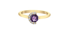 Load image into Gallery viewer, Ring - Diamonds &amp; Amethyst - 10kt  gold  | DD8114YAM
