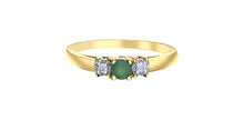 Charger l'image dans la galerie, Ring - Diamonds & Emerald - 10kt  gold  | DX183EM