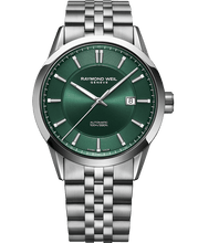 Charger l'image dans la galerie, Raymond Weil Freelancer Men's Automatic Green Dial Stainless Steel Bracelet Watch, 42 mm | 2731-ST-52001