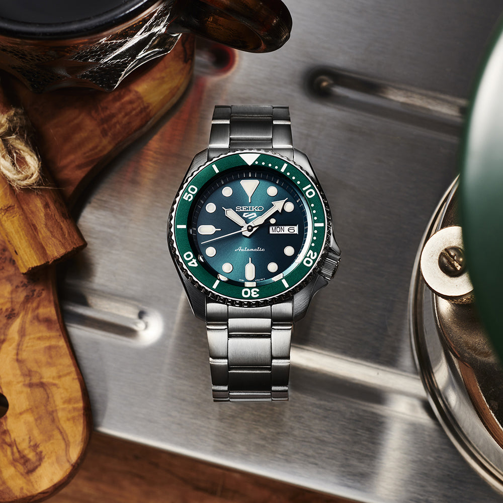 Seiko 5 sports green on sale