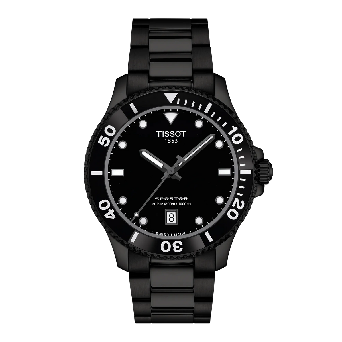Tissot Seastar 1000 Black - 40mm | T1204103305100 – Assaleh