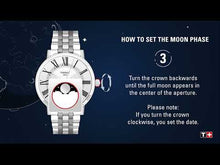 Load and play video in Gallery viewer, Tissot CARSON PREMIUM LADY MOONPHASE | T1222231103300