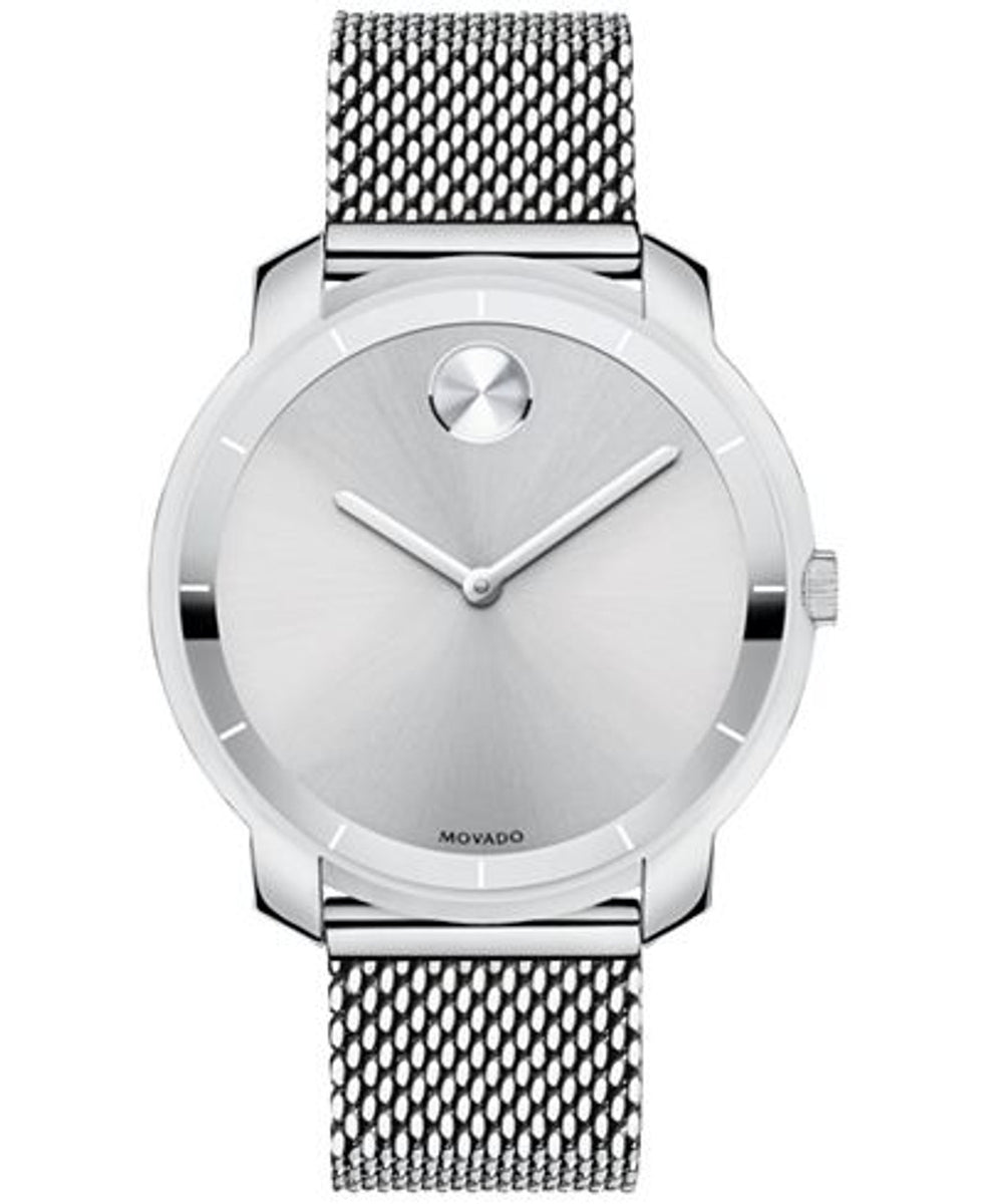 Movado bold shop stainless steel mesh