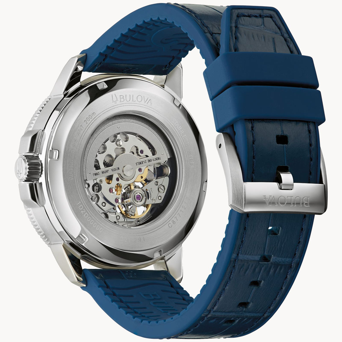 Bulova blue dial discount watch