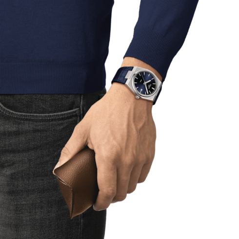 Tissot blue leather strap hotsell