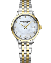 Charger l'image dans la galerie, Toccata Ladies Two-tone Gold Diamond Quartz Watch, stainless steel two-tone, white mother-of-pearl dial, 11 diamonds, yellow gold PVD | 5985-STP-97081