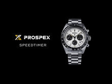 Load and play video in Gallery viewer, Seiko Prospex Speedtimer Solar Chronograph - White - 39mm | SSC813P1