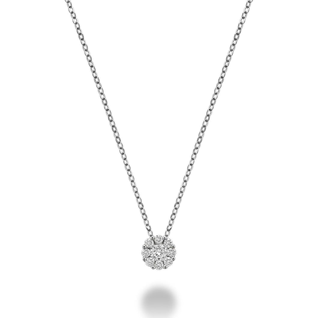 Pendant and Chain |  14kt White Gold | Diamonds | 09-04FL25