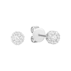 Stud Earrings | 14kt White Gold | Diamonds | 13-04FL35