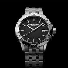 Charger l&#39;image dans la galerie, Raymond Weil Tango Classic Men&#39;s Quartz Black Dial Bracelet Watch, 41mm | 8160-ST-20041
