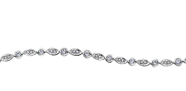 Bracelet 10kt White Gold - Diamond  | DX532W100