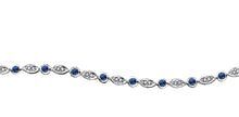 Charger l&#39;image dans la galerie, Bracelet 10kt White Gold - Diamond &amp; Sapphire | DX532WSA
