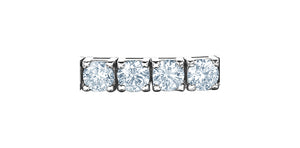 Tennis Bracelet 14kt white gold | LGD | 7.00ct