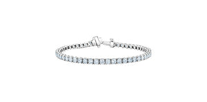 Tennis Bracelet 14kt white gold | LGD | 7.00ct