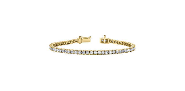Tennis Bracelet - Lab Grown Diamonds - 10 Yellow Gold | 4.00ct Total